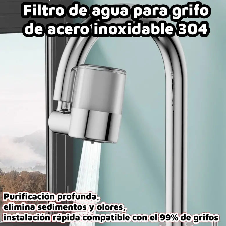 💧✨ Vodní filtr z nerezové oceli 304 | Hloubkové čištění, odstraňuje usazeniny a pachy, rychlá instalace, kompatibilní s 99 % kohoutků 🚰