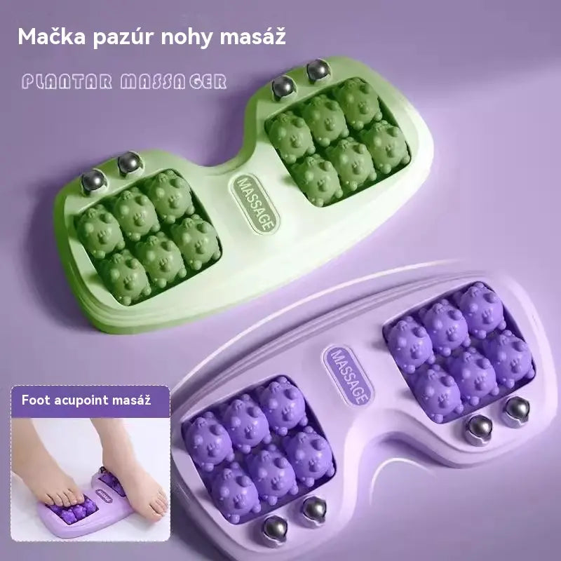 💜🦶 Přenosný dvojitý masážní válec na chodidla💯