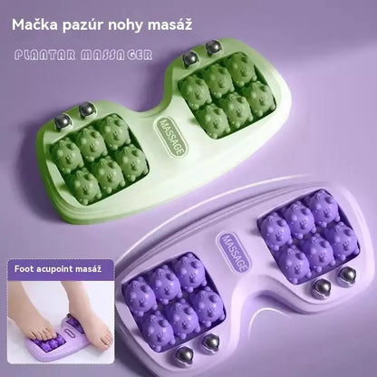 💜🦶 Přenosný dvojitý masážní válec na chodidla💯