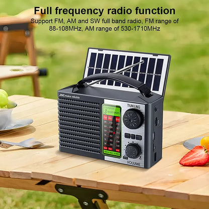 💥50% sleva!!🏕️Multifunkční přenosné rádio, AM rádio, pevná karta Bluetooth, vícezónový zvuk