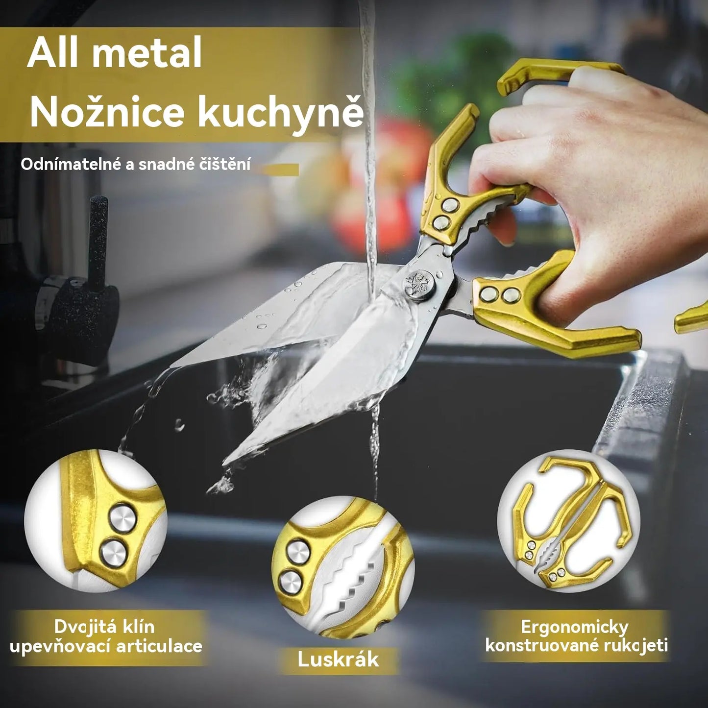🔥✂️Časově omezená akce🔥Multifunkční a odolné kuchyňské nůžky