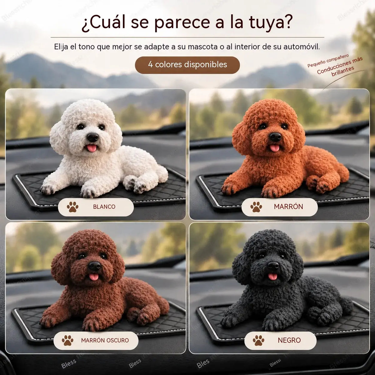 🐶✨Ozdoba na auto s motivem pudla: nejroztomilejší vylepšení palubní desky