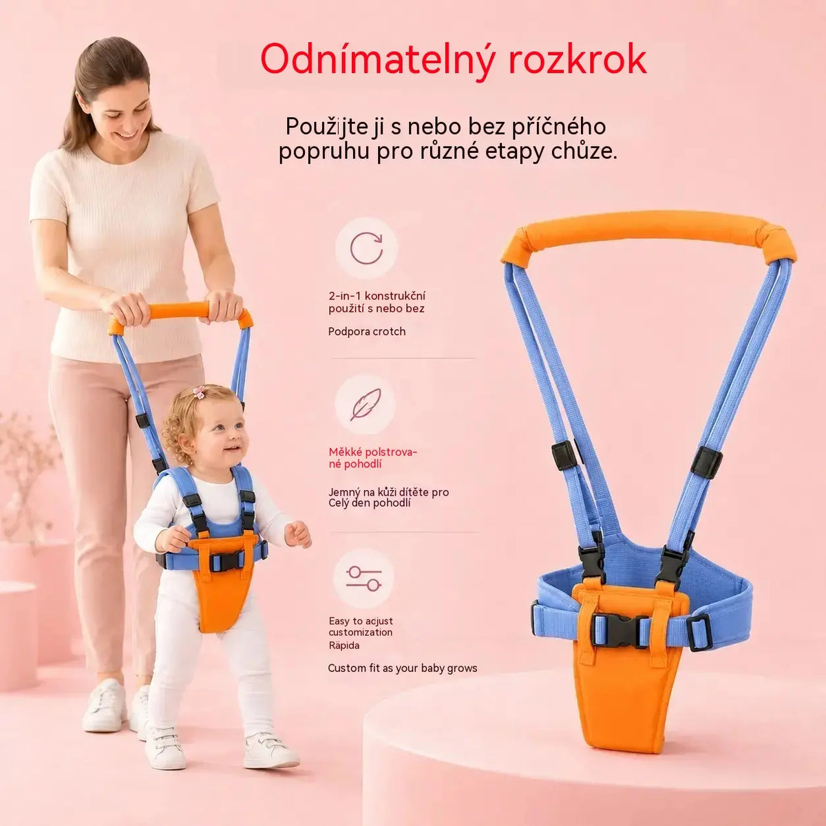 👶🚶Nastavitelné nosítko na chůzi s odnímatelnou opěrkou kyčlí