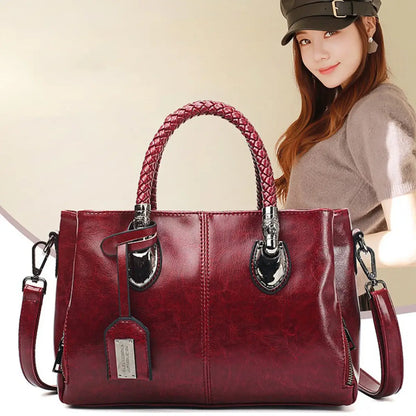 👜【50% sleva】Vintage bostonská kožená kabelka, měkká kožená taška, lze nosit na jednom rameni