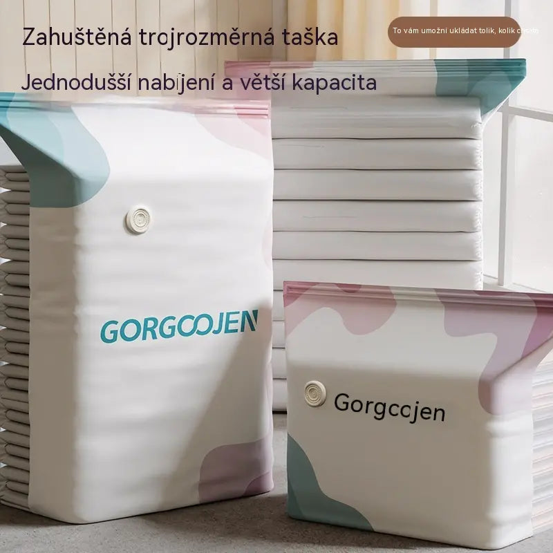 🧳 5 kusy 590Kč 💨 Velký, stlačitelný vakuový úložný sáček: není potřeba pumpička, nepropustný a ideální pro úsporu místa v kufrech i doma ✈️