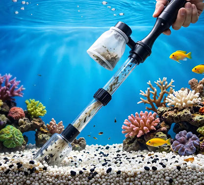 🐠Elektrický čistič štěrku do akvárií – napájený z baterie, s nastavitelnou délkou trubice a snadno se čistí – ideální pro všechna akvária 🧹🐟
