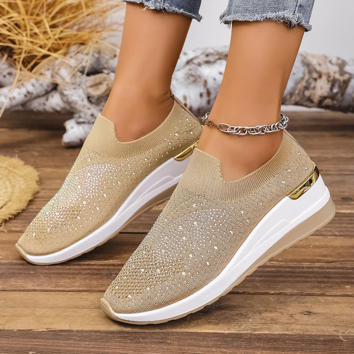 👟Dámské tenisky s motýly a kamínky - třpytí se s každým krokem ✨