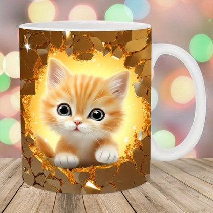🎁 Kreativní hrnek na kávu s kočkou, vynikající dárek