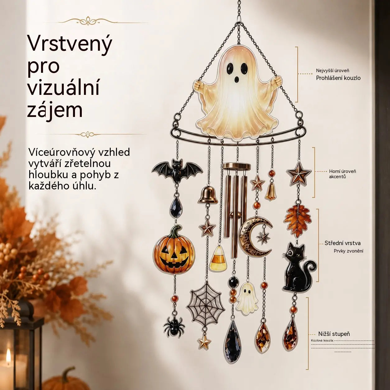 Halloweenská akce pro ranní ptáčata: Užijte si 49% slevu na větrné zvonkohry