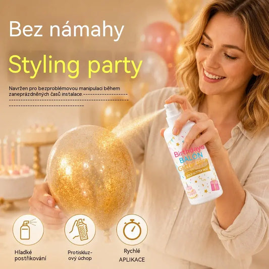 【Kupte 2, získejte 1 zdarma】⚡ Třpytivý sprej na narozeninové balónky